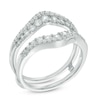 Thumbnail Image 1 of 1 CT. T.W. Diamond Chevron Solitaire Enhancer in 14K White Gold