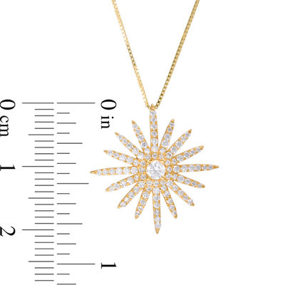 5/8 CT. T.W. Diamond Sunburst Pendant 