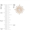 Thumbnail Image 2 of 5/8 CT. T.W. Diamond Starburst Stud Earrings in 14K Gold