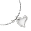 Thumbnail Image 0 of Captive Abstract Heart Dangle Anklet in Sterling Silver - 10"