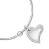 Thumbnail Image 1 of Captive Abstract Heart Dangle Anklet in Sterling Silver - 10"