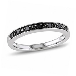 1/10 CT. T.W. Black Diamond Band in Sterling Silver