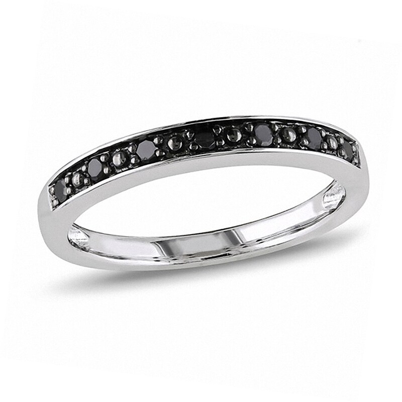 1/10 CT. T.W. Black Diamond Band in Sterling Silver