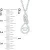 Thumbnail Image 2 of 3/8 CT. T.W. Diamond Flame Pendant in 14K White Gold