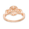 Thumbnail Image 2 of 1 CT. T.W. Oval Diamond Frame Past Present Future® Engagement Ring in 14K Rose Gold