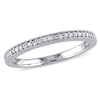 Thumbnail Image 1 of 1/8 CT. T.W. Diamond Vintage-Style Wedding Band in Sterling Silver