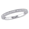 Thumbnail Image 0 of 1/8 CT. T.W. Diamond Vintage-Style Wedding Band in Sterling Silver