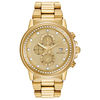 Thumbnail Image 0 of Ladies' Citizen Eco-Drive® Nighthawk Crystal Accent Gold-Tone Chronograph Watch (Model: FB3002-53P)