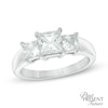 Thumbnail Image 1 of 2 CT. T.W. Princess-Cut Certified Diamond Past Present Future® Engagement Ring in 14K White Gold (H-I/I1-I2)