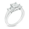 Thumbnail Image 2 of 2 CT. T.W. Princess-Cut Certified Diamond Past Present Future® Engagement Ring in 14K White Gold (H-I/I1-I2)