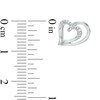 Thumbnail Image 2 of Diamond Accent Double Loop Heart Stud Earrings in Sterling Silver