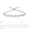 Thumbnail Image 2 of Diamond Accent Sideways Ribbon Heart Bolo Bracelet in Sterling Silver - 9.5&quot;