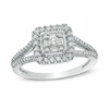 Thumbnail Image 0 of 1/2 CT. T.W. Diamond Square Frame Split Shank Ring in 10K White Gold