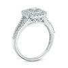 Thumbnail Image 1 of 1/2 CT. T.W. Diamond Square Frame Split Shank Ring in 10K White Gold