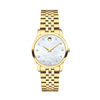 Thumbnail Image 1 of Ladies' Movado Museum® Classic Diamond Accent Gold-Tone PVD Watch with Mother-of-Pearl Dial (Model: 0606998)