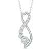 Thumbnail Image 1 of 1/4 CT. T.W. Diamond Infinity Pendant in 10K White Gold