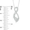 Thumbnail Image 2 of 1/4 CT. T.W. Diamond Infinity Pendant in 10K White Gold