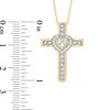 Thumbnail Image 2 of 1/3 CT. T.W. Diamond Heart Cross Pendant in 10K Gold