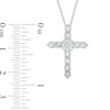 Thumbnail Image 1 of 1/2 CT. T.W. Multi-Diamond Cross Pendant in 10K White Gold