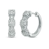 Thumbnail Image 1 of 1 CT. T.W. Diamond Hoop Earrings in 10K White Gold