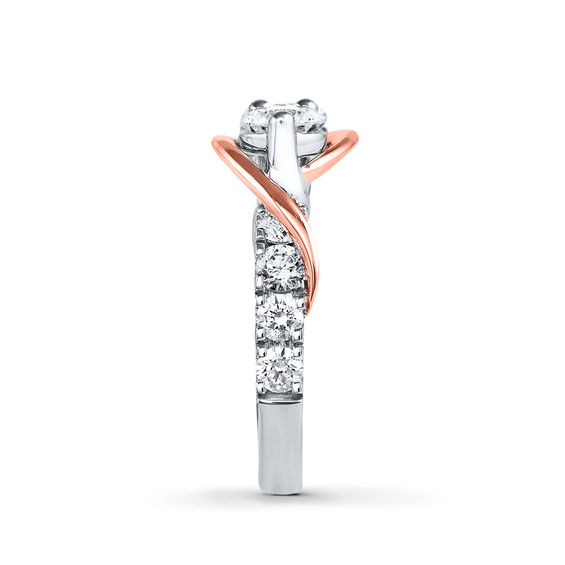 Ever Us® 2 CT. T.w. Two-Stone Diamond Swirl Band in 14K Two-Tone Gold