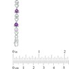 Thumbnail Image 2 of 4.0mm Heart-Shaped Amethyst and Diamond Accent Infinity Bracelet in Sterling Silver - 7.25"