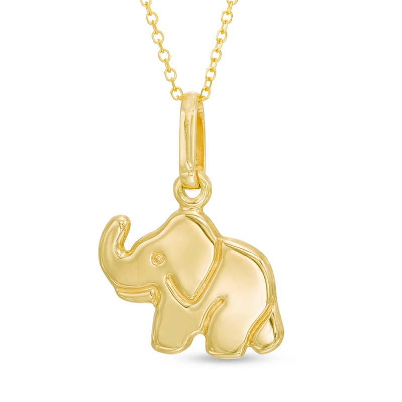 Elephant Pendant in 10K Gold