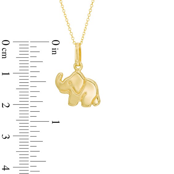 Elephant Pendant in 10K Gold