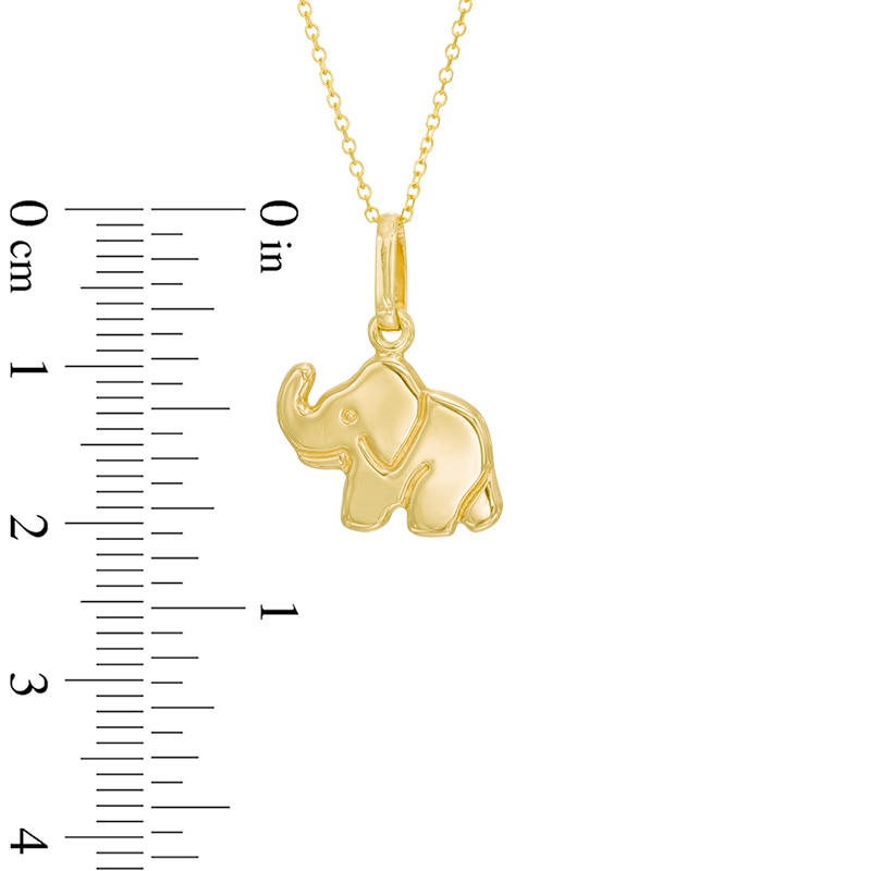 Elephant Pendant in 10K Gold