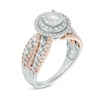 Thumbnail Image 2 of 1 CT. T.W. Composite Diamond Double Frame Engagement Ring in 14K Two-Tone Gold
