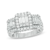 Thumbnail Image 0 of 2 CT. T.W. Baguette Composite Diamond Three Stone Engagement Ring in 14K White Gold