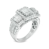 Thumbnail Image 1 of 2 CT. T.W. Baguette Composite Diamond Three Stone Engagement Ring in 14K White Gold