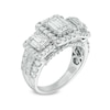 Thumbnail Image 2 of 2 CT. T.W. Baguette Composite Diamond Three Stone Engagement Ring in 14K White Gold