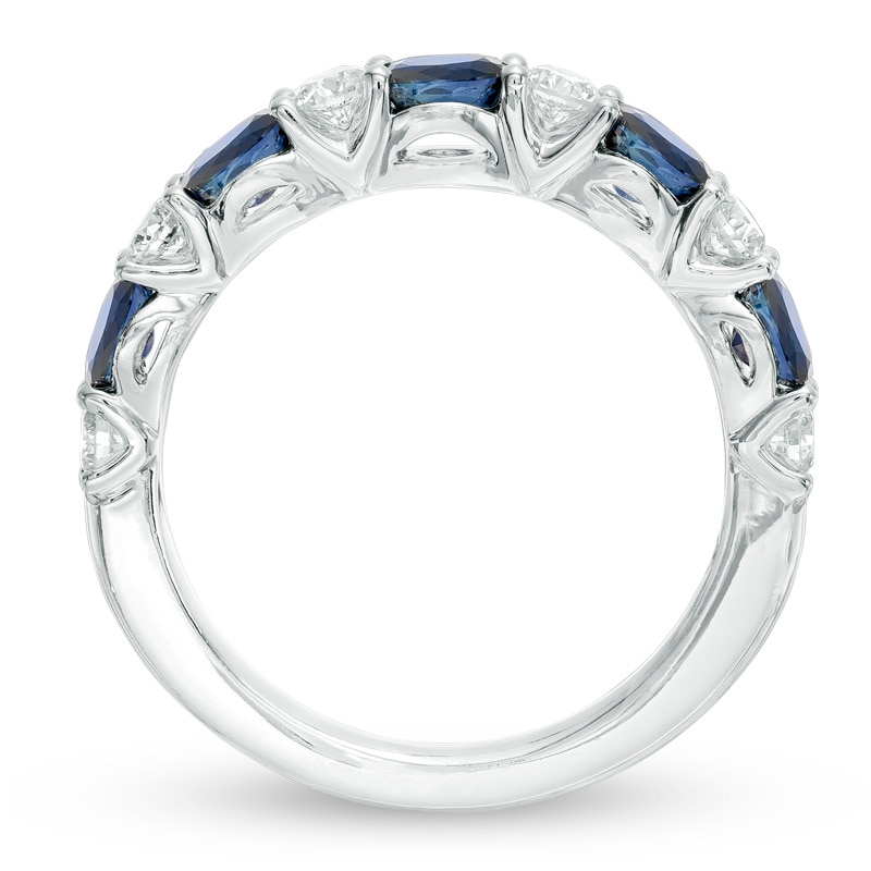 Vera Wang Love Collection Oval Blue Sapphire and 3/8 CT. T