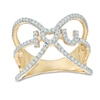 Thumbnail Image 1 of 1/3 CT. T.W. Diamond "I Heart U" Orbit Cage Heart Ring in 10K Gold