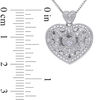 Thumbnail Image 2 of 1/15 CT. T.W. Diamond Vintage-Style Beaded Double Heart Locket in Sterling Silver