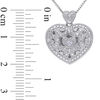 Thumbnail Image 3 of 1/15 CT. T.W. Diamond Vintage-Style Beaded Double Heart Locket in Sterling Silver