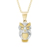 Thumbnail Image 0 of Owl Pendant in 10K Two-Tone Gold