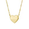 Thumbnail Image 1 of Puffed Heart Slider Pendant in 10K Gold - 17"