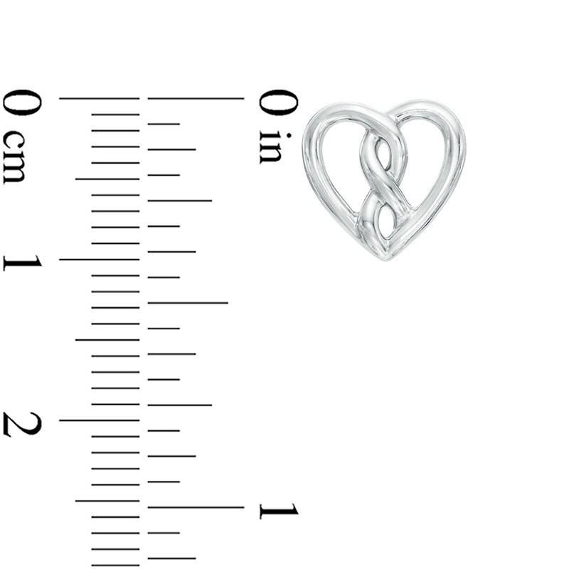Main Image 2 of Infinity Heart® by Dana Michele Bold Stud Earrings in Sterling Silver
