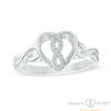 Thumbnail Image 0 of Infinity Heart® by Dana Michele Diamond Accent Twist Shank Ring in Sterling Silver