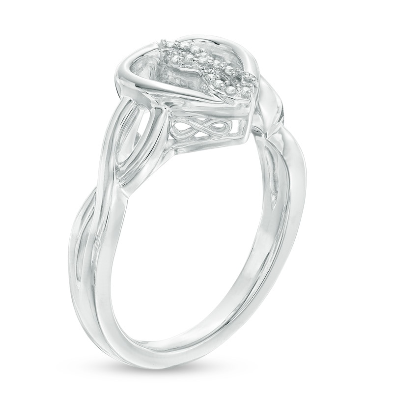 Main Image 2 of Infinity Heart® by Dana Michele Diamond Accent Twist Shank Ring in Sterling Silver