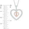 Thumbnail Image 1 of Infinity Heart® by Dana Michele Open Heart Frame Pendant in Sterling Silver and 10K Rose Gold