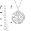 Thumbnail Image 1 of Infinity Heart® by Dana Michele Circle Frame Pendant in Sterling Silver