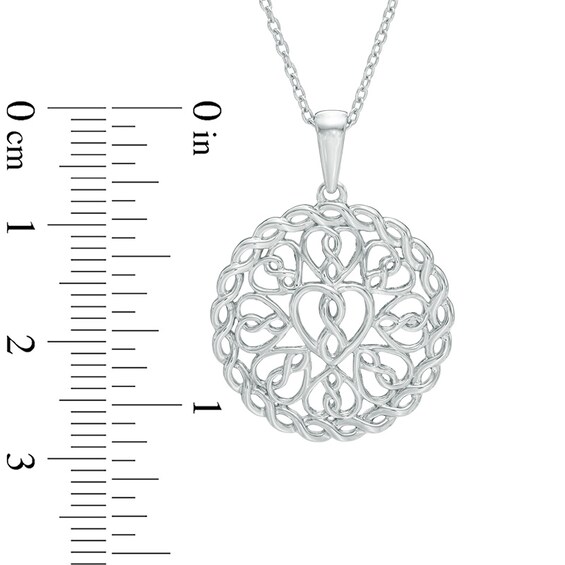 Infinity HeartÂ® by Dana Michele Circle Frame Pendant in Sterling Silver
