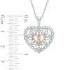 Thumbnail Image 1 of Infinity Heart® by Dana Michele 1/20 CT. T.W. Diamond Heart Pendant in Sterling Silver and 10K Rose Gold
