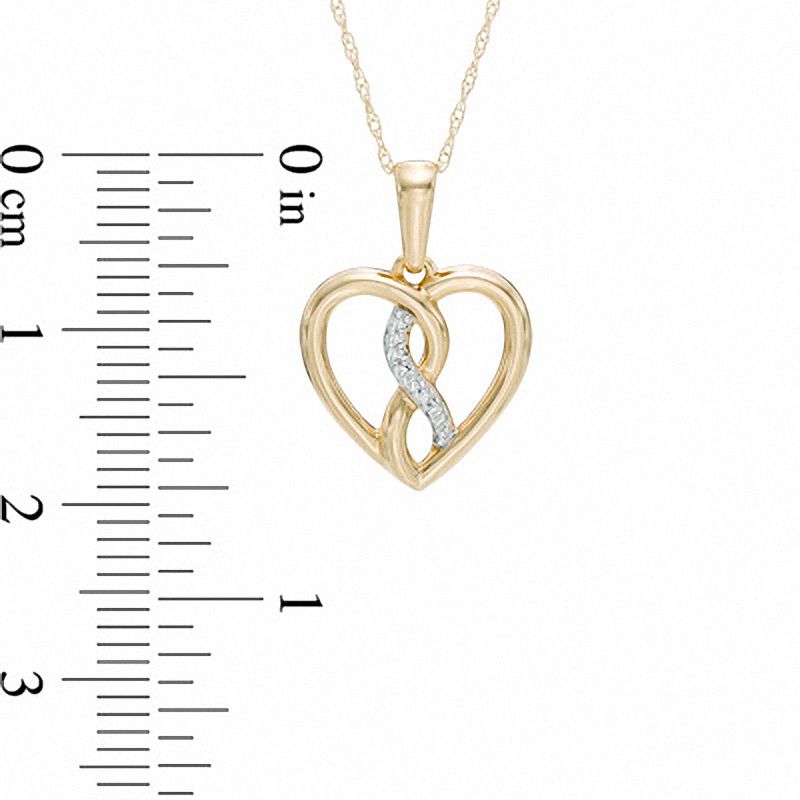Main Image 2 of Infinity Heart® by Dana Michele Diamond Accent Pendant in 10K Gold