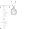 Thumbnail Image 2 of Vera Wang Love Collection Akoya Cultured Pearl and 1/8 CT. T.W. Diamond Frame Pendant in 14K White Gold