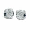 Thumbnail Image 2 of Vera Wang Love Collection Akoya Cultured Pearl and 1/4 CT. T.W. Diamond Frame Stud Earrings in 14K White Gold