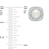 Thumbnail Image 3 of Vera Wang Love Collection Akoya Cultured Pearl and 1/4 CT. T.W. Diamond Frame Stud Earrings in 14K White Gold
